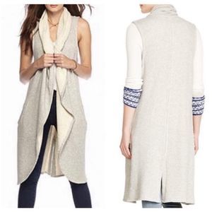 Free people  French Terry Sweater Duster Free
People Agenda Vest Top Gray sz M